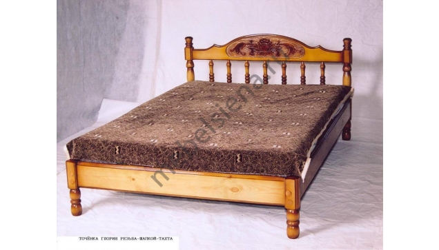 Односпальная кровать Точенка Глория резьба (тахта)